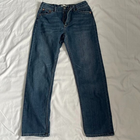 LEVI'S Women's Size 14 Regular Low Pro Blue Straight Jeans Classic Denim - Picture 1 of 13